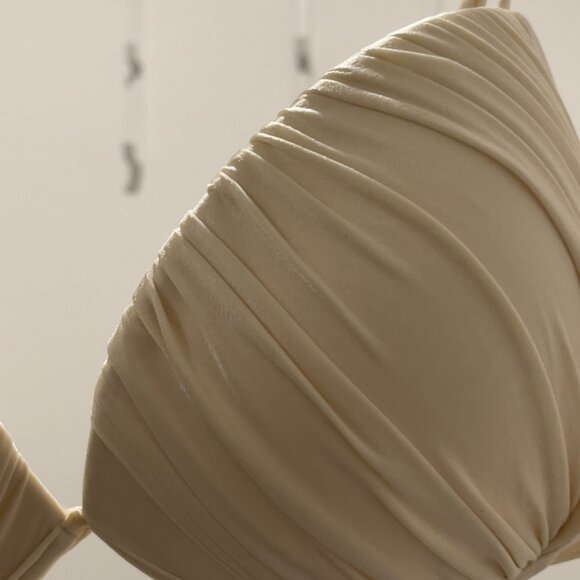 Thong Bottoms | Graduated Padded Push Up Top - Shiny Satin - Picture 4 of 6